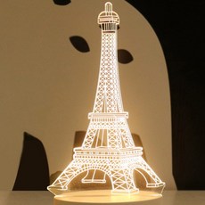 쿼르디 LED 아크릴 3D 무드등 스위치형, 타워