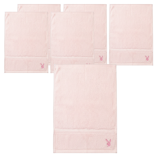 PlayBoy 清逸素色毛巾 精梳棉, 粉色, 6個