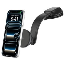 벨킨 부스트차지 마그네틱 Qi2 15W 차량용 고속 무선 충전기 대시보드형, 블랙, WIC011fqBK