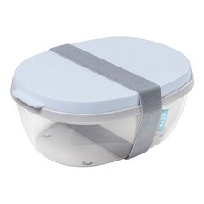 MEPAL ellipse沙拉保鮮盒 1.3L 3 compartments BPA-Free, 藍色, 1個