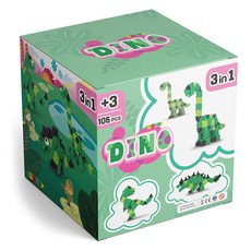 Morphun 三合一恐龍積木106p, 混色, 1組