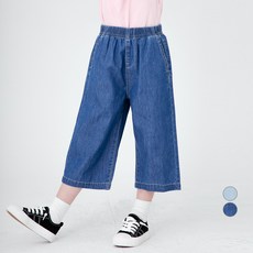 LollyTree 兒童輕量水洗丹寧七分褲