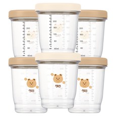 TGM 韓國製副食品密封保鮮盒 240ml x 3入組, 棕褐色 + 棕褐色 + 象牙白, 2套