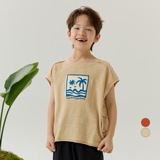 OWLEYBARN 男童透氣口袋無袖棉質T恤