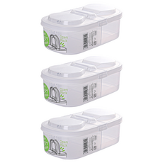 nakaya k197 掀蓋雙開收納盒600ml, 透明色, 1組