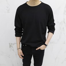 Adore Classic 男士長袖船型領圓領彈性春秋T恤