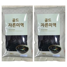 골드 자른 미역, 500g, 2개