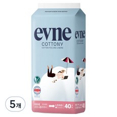 evne 優質棉柔護墊, 40入, 加長, 5個