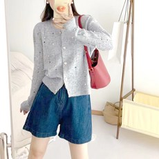 Paperments 女性 Eloni 珍珠綻放針織開襟衫 11525