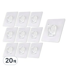 MONACO OLIVE 吸吸看魔力掛鉤, 透明, 20個