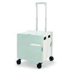 Lalla 靈活桌 Premier 360度 4輪 可折疊手推車 XL, 寶寶薄荷X奶油色, 1個