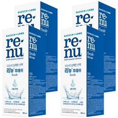 리뉴 후레쉬 렌즈 세정액, 355ml, 4개