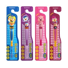 Pororo 兒童牙刷套組 4p, Pororo+Loopy+Patty+Harry, 4個裝, 1組