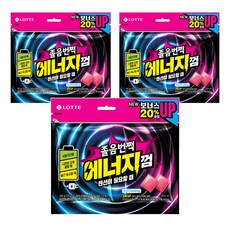 LOTTE 樂天 提神能量口香糖補充包, 105g, 3包