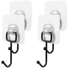 Olg 第三代免鑽孔不鏽鋼單環掛鉤, 黑色, 4個