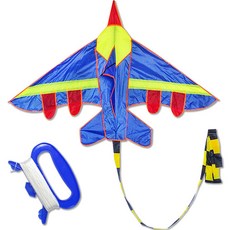 PIPE BOX 飛機風箏 藍色 + 100公尺捲線器, 1套