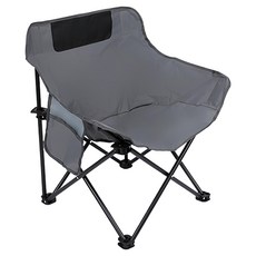 折疊月亮椅 灰色【成人款】輕巧便攜 露營椅, 1入