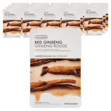 THE FACE SHOP 菲詩小舖 磨製紅蔘面膜, 1片, 20片