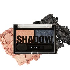 siero 兩格眼影盤 2.8g, 03 Glam Gold&Night Gray, 1入