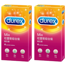 DUREX 杜蕾斯 綜合裝保險套 6個, 2盒
