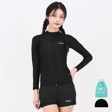 aquatica 女性防曬拉鍊上衣 AQAWJP23006 + 層次感游泳衝浪短褲 AQAWPT23001 套組