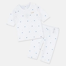 Organic Boom 嬰幼兒 Baby Whale 夏季七分家居服上下套裝