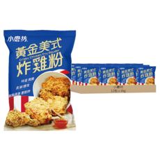 小磨坊 黃金美式炸雞粉, 1kg, 12包