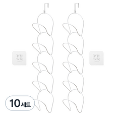 Jmeal 帽子壁掛掛勾組, 白色, 10套