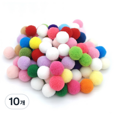 DIY 꾸미기 만들기 컬러 믹스 고탄력 폼폼이 색방울 20mm 100p, 혼합색상, 10개
