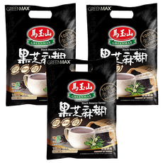 馬玉山 Greenmax 黑芝麻糊，含鐵含纖，冷熱沖泡均可, 30g, 12包, 3袋