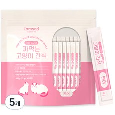 탐사 뉴고메 짜먹는 고양이 간식 40p, 480g, 5개, 연어