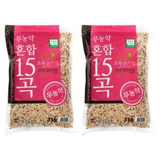 초록숟가락 무농약 혼합15곡, 3kg, 2개