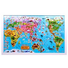 [바니랜드] 세계지도 자석퍼즐 액자, 1개, 179피스