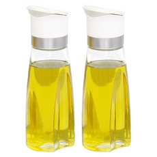 Kitensil Sinoglass 重力油瓶 白色, 2個, 320ml