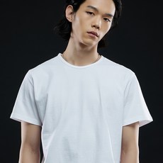 LMN 基本款貼片透氣短袖T恤, 白色