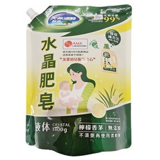南僑水晶 水晶肥皂洗衣用液體 鎖蓋式補充包 檸檬香茅, 1.4kg, 1包