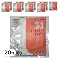 블루본 베이직 31컬러 투디 마스크 소형 KF80, 1개입, 20개, 흰색
