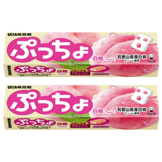 UHA 味覺糖 普超條糖 水蜜桃 海外版限定 軟糖Q彈有嚼勁 水蜜桃香氣十足, 50g, 2條