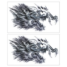 daily friends 時尚紋身貼紙 肩膀款, 黑色, 2個