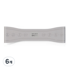 오짐 더블 논슬립 루프밴드 4단계, 그레이, 6개