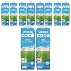 차바 코코넛 워터, 10개, 1L
