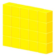 아토블럭 자석 큐브 블록 20p MGT20, 옐로우(MGT20-YE), 1개
