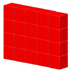 아토블럭 자석 큐브 블록 20p MGT20, 레드(MGT20-RD), 1개