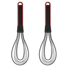 Corelle Brands 康寧餐具 Pyrex 扁平手持式手動打蛋器, 黑色, 2個