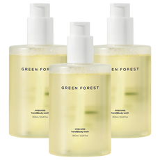 1555 소프소프 핸드앤바디워시 그린포레스트향, 3개, 300ml