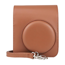 拍立得相機合身收納保護皮套 mini40適用 棕色, 單一商品, 1個