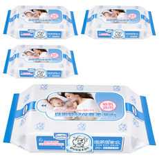 Baan 貝恩 嬰兒保養柔濕巾, 4包, 20張, 147克