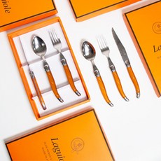 장네론 라귀올 선물패키지 디너세트, 오렌지, 스푼 + 포크 + 나이프, 1세트