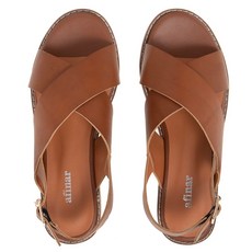 afinar 復古 X 字帶 涼鞋, 棕色的, 230