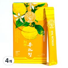 다하 제주 유자청 스틱, 25g, 15개입, 4개